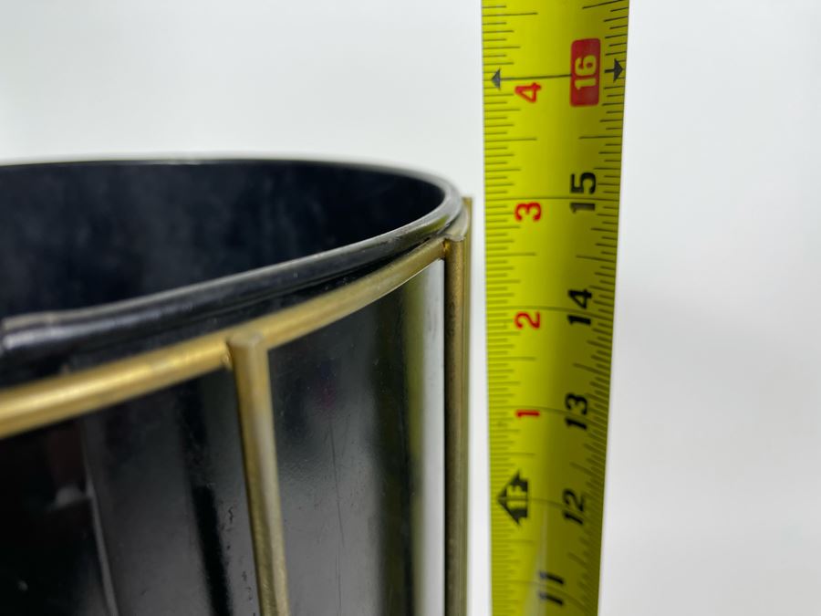 JUST ADDED - Mid-Century Modern Metal Wastebasket 15H X 11W [Photo 6]