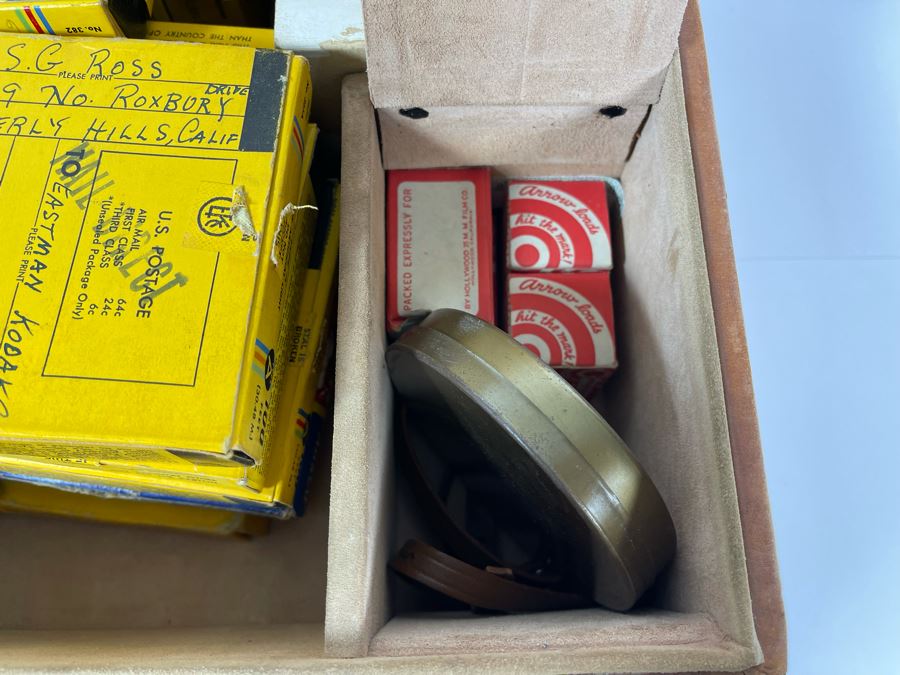 JUST ADDED - Vintage Camera Film Case 11W X 13D X 7H Filled With Old Motion Picture Mystery Film (Some Of The Film Is Damaged) [Photo 5]