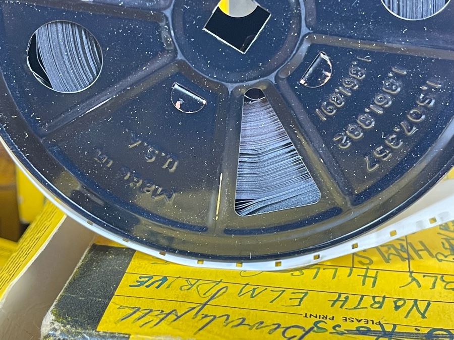 JUST ADDED - Vintage Camera Film Case 11W X 13D X 7H Filled With Old Motion Picture Mystery Film (Some Of The Film Is Damaged) [Photo 12]