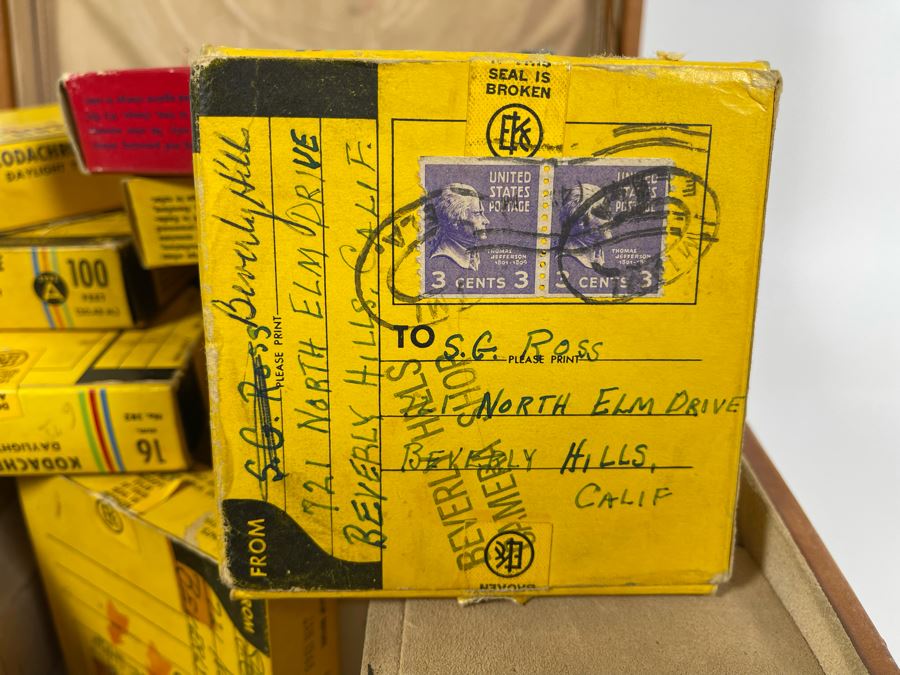 JUST ADDED - Vintage Camera Film Case 11W X 13D X 7H Filled With Old Motion Picture Mystery Film (Some Of The Film Is Damaged) [Photo 10]