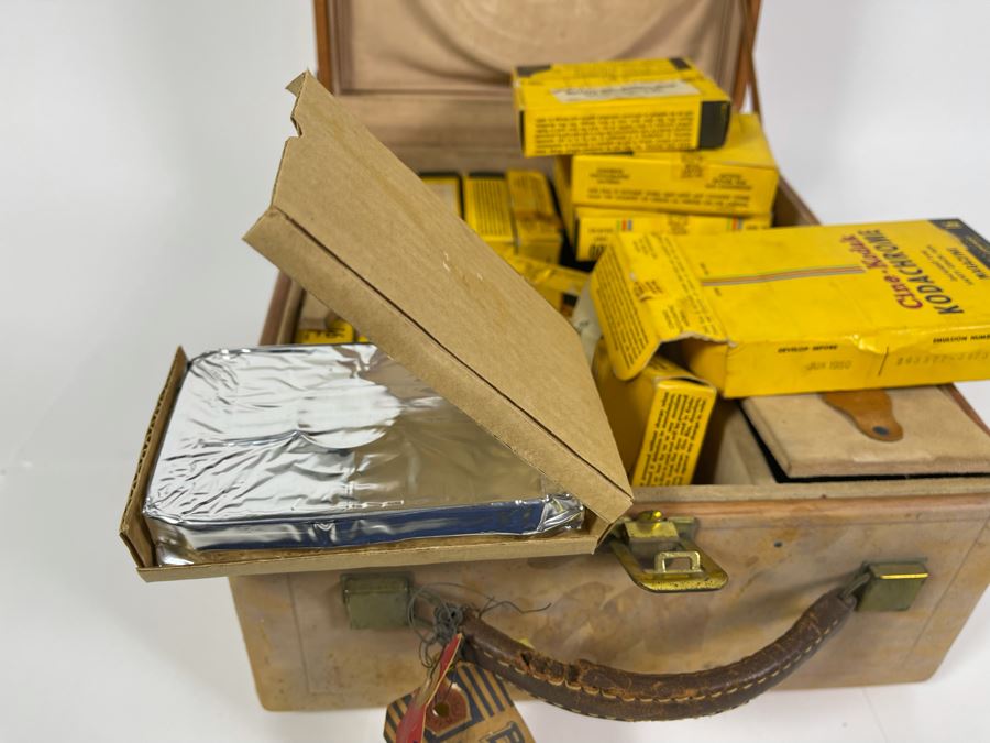 JUST ADDED - Vintage Camera Film Case 11W X 13D X 7H Filled With Old Motion Picture Mystery Film (Some Of The Film Is Damaged) [Photo 15]