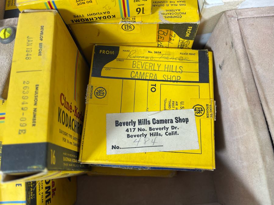 JUST ADDED - Vintage Camera Film Case 11W X 13D X 7H Filled With Old Motion Picture Mystery Film (Some Of The Film Is Damaged) [Photo 8]