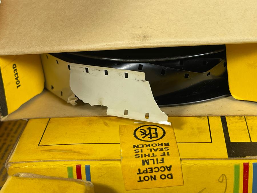 JUST ADDED - Vintage Camera Film Case 11W X 13D X 7H Filled With Old Motion Picture Mystery Film (Some Of The Film Is Damaged) [Photo 7]