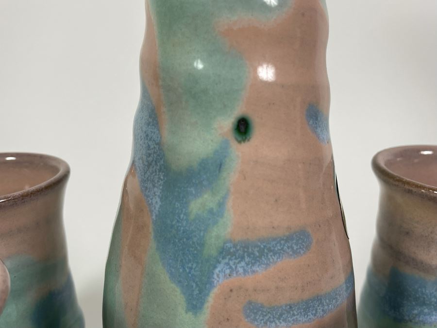 JUST ADDED - Signed Art Potter With Pitcher 13H And Four Cups 4H [Photo 3]