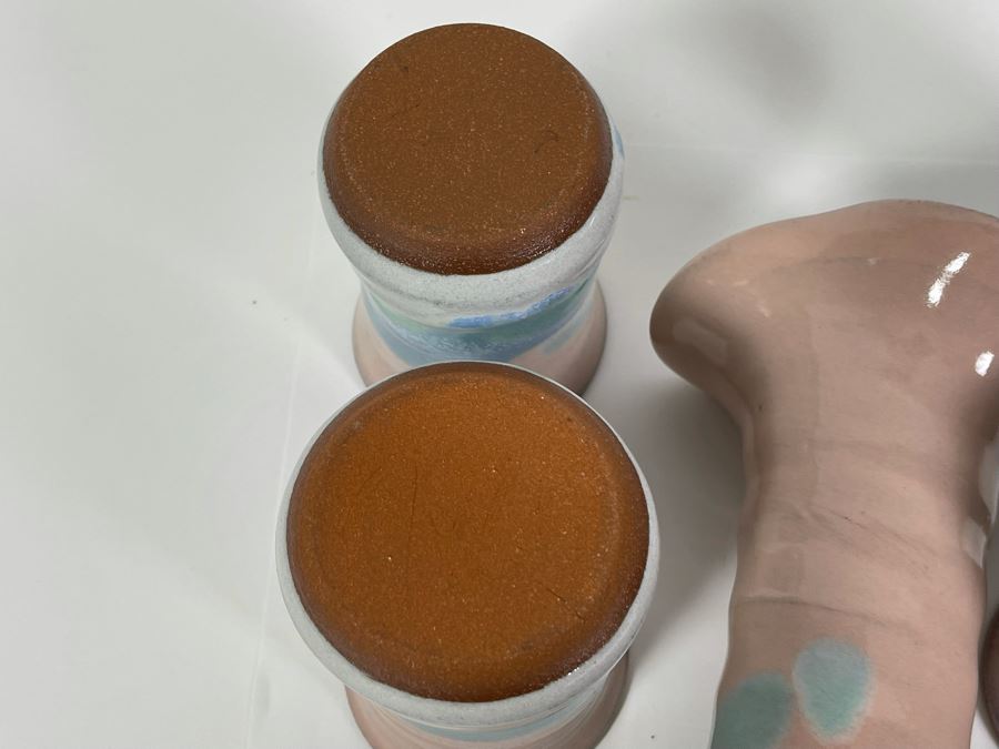 JUST ADDED - Signed Art Potter With Pitcher 13H And Four Cups 4H [Photo 6]