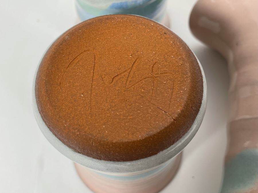 JUST ADDED - Signed Art Potter With Pitcher 13H And Four Cups 4H [Photo 7]