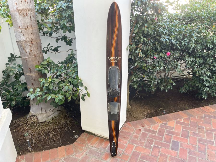 Vintage Inlaid Wood Connelly Mono Water Ski  Comp-R [Photo 4]