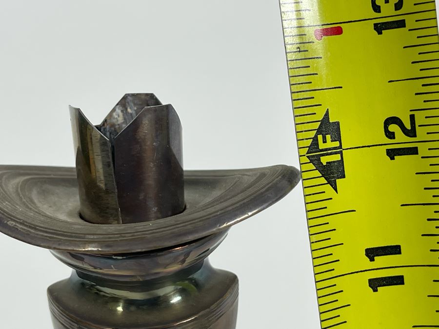 JUST ADDED - Pair Of Ellis & Barker English Silverplate Candelabras 16.5W X 12.5H [Photo 8]