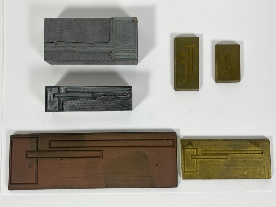 JUST ADDED - Collection Of Six Metal Bar Stock Stamps Punches [Photo 2]