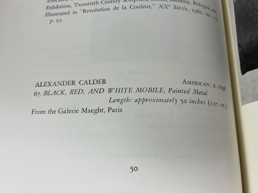 JUST ADDED - Vintage 1965 Parke-Bernet Galleries Auction Catalog Featuring Client's Consignment Paperwork Contract Of An Alexander Calder Black, Red And White Kinetic Mobile That She Sold In Auction [Photo 12]