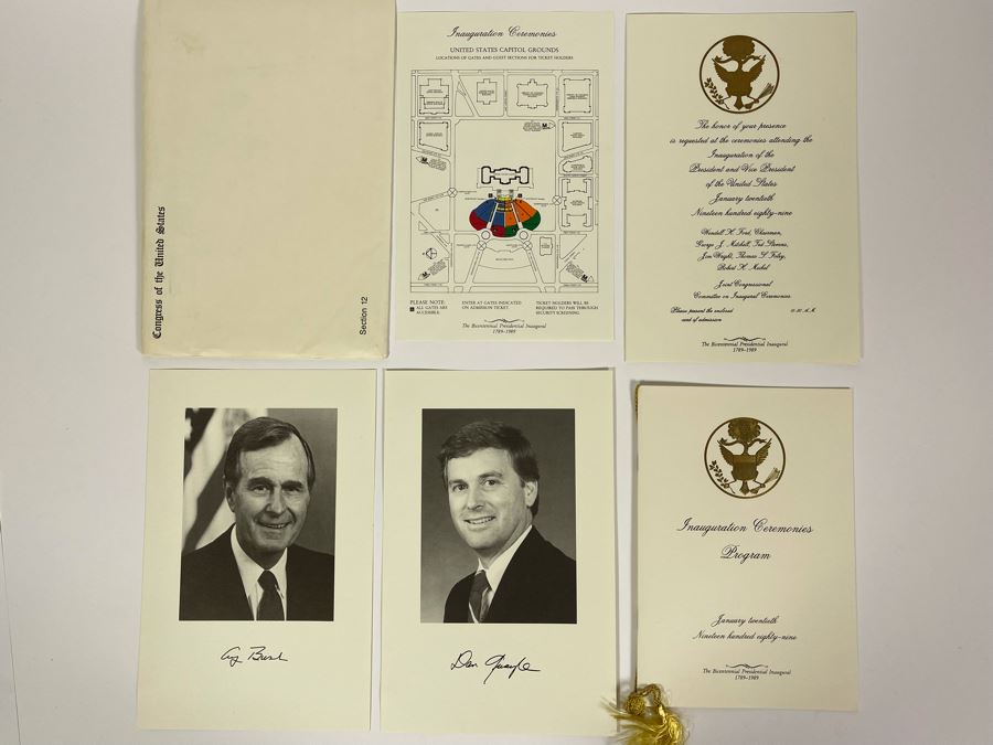 JUST ADDED - Personal Invitation For Attending The Inauguration Of The President Of The United States Jan 12, 1989 George Bush And Dan Quayle [Photo 2]