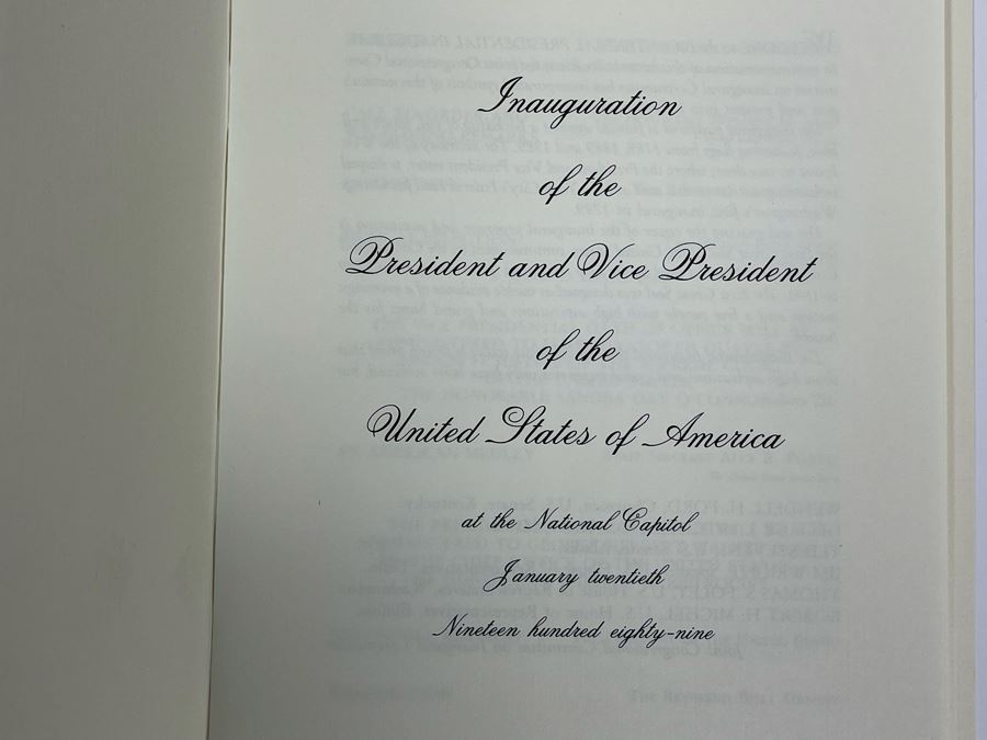 JUST ADDED - Personal Invitation For Attending The Inauguration Of The President Of The United States Jan 12, 1989 George Bush And Dan Quayle [Photo 6]