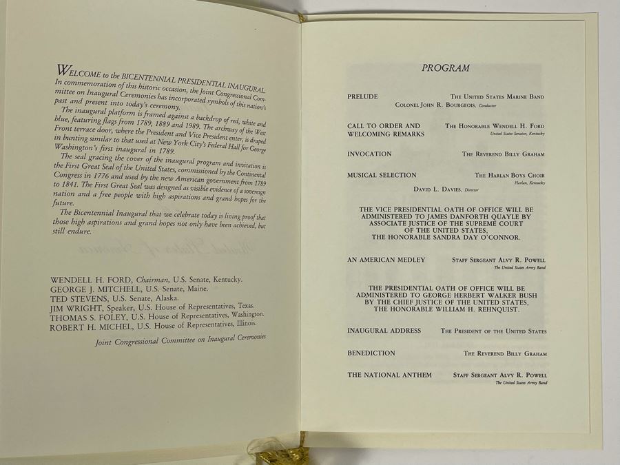 JUST ADDED - Personal Invitation For Attending The Inauguration Of The President Of The United States Jan 12, 1989 George Bush And Dan Quayle [Photo 7]