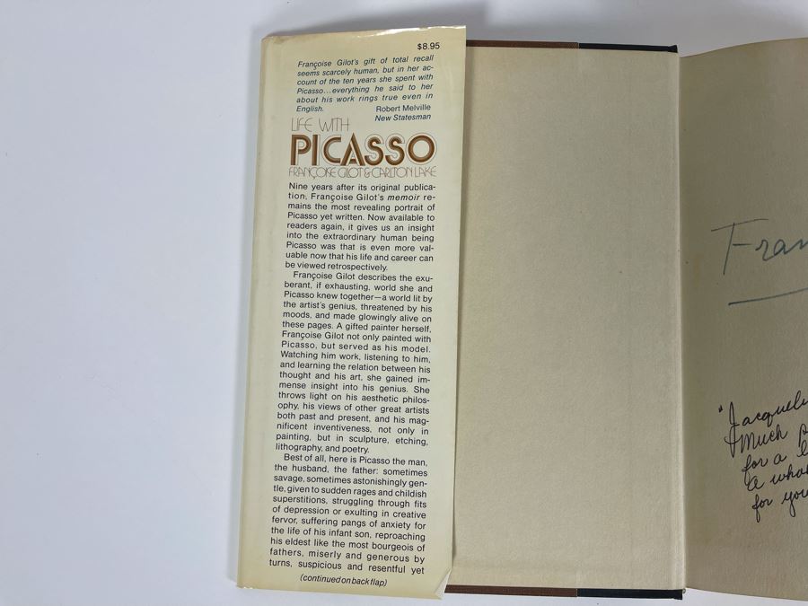 JUST ADDED - RARE Signed Book: Life With Picasso 1964 Book Signed By Francoise Gilot [Photo 4]