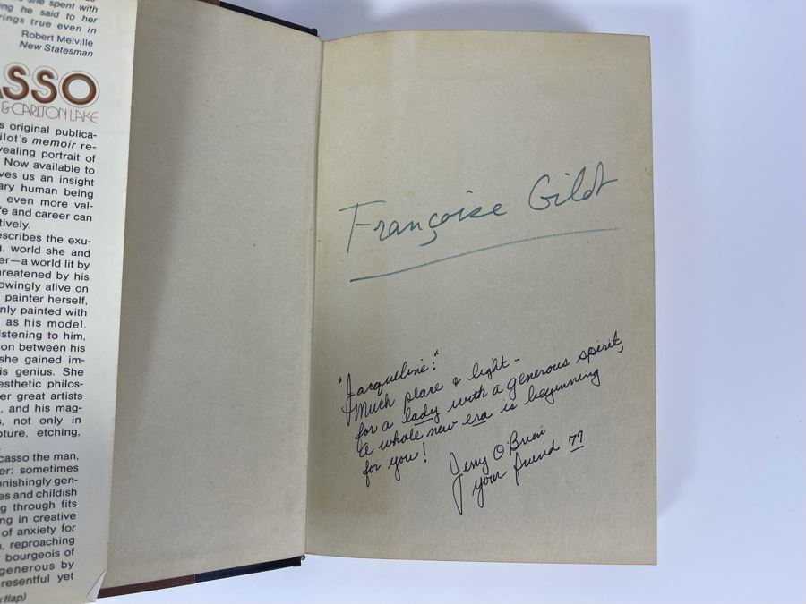 JUST ADDED - RARE Signed Book: Life With Picasso 1964 Book Signed By Francoise Gilot [Photo 5]