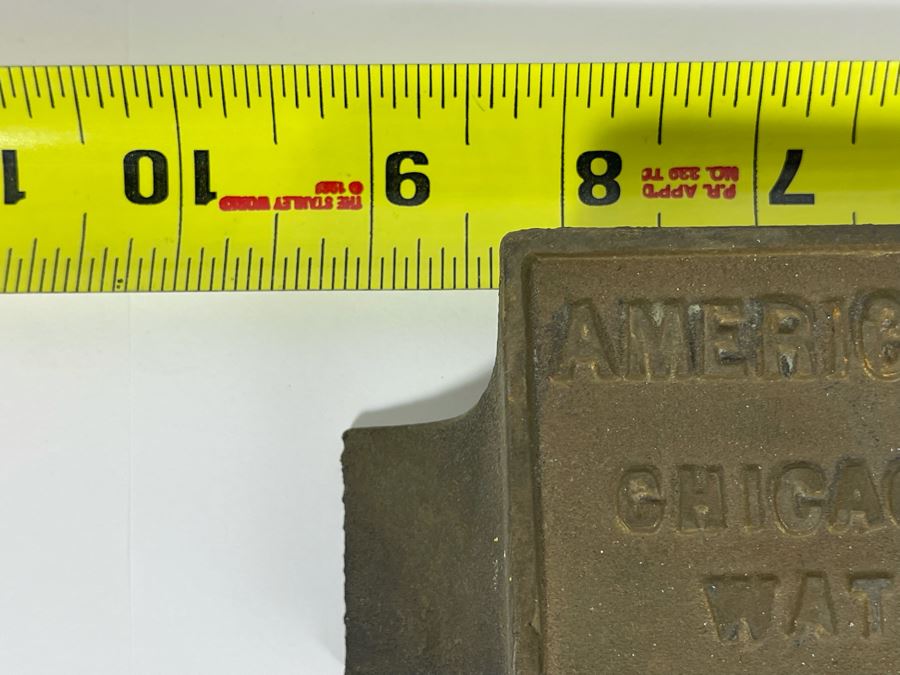 JUST ADDED - Vintage Cast Iron Embossed Plaque American Prism Co 3-Way Pacific Coast Agents San Diego 10 X 3 [Photo 6]