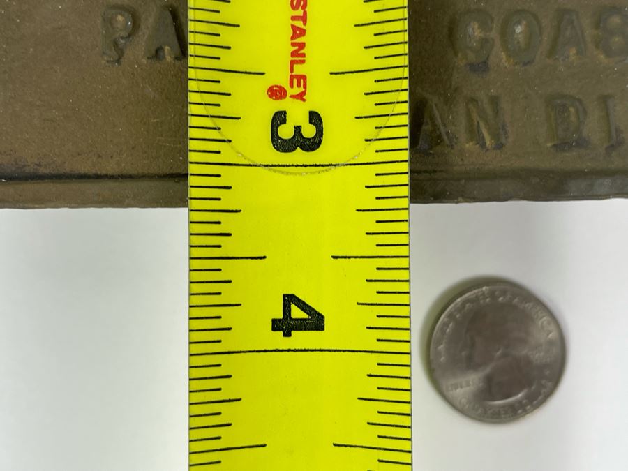 JUST ADDED - Vintage Cast Iron Embossed Plaque American Prism Co 3-Way Pacific Coast Agents San Diego 10 X 3 [Photo 7]