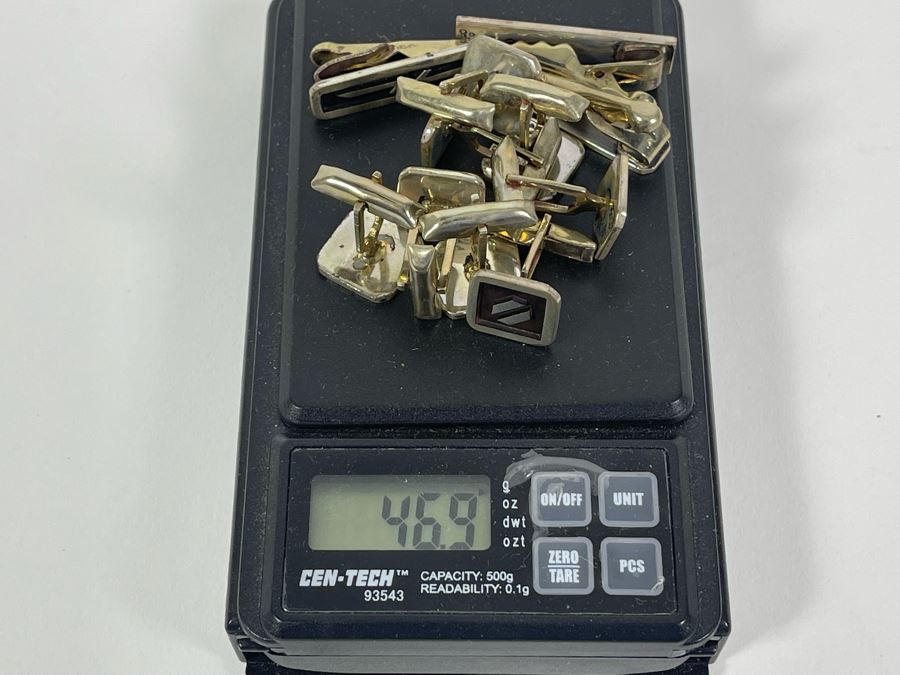 JUST ADDED - Collection Of Sterling Silver Signed Taxco MB Mexico Cufflinks And Tie Clips, Chinese Coin Earrings And Cufflinks - Sterling Silver Weight 46.9g [Photo 2]