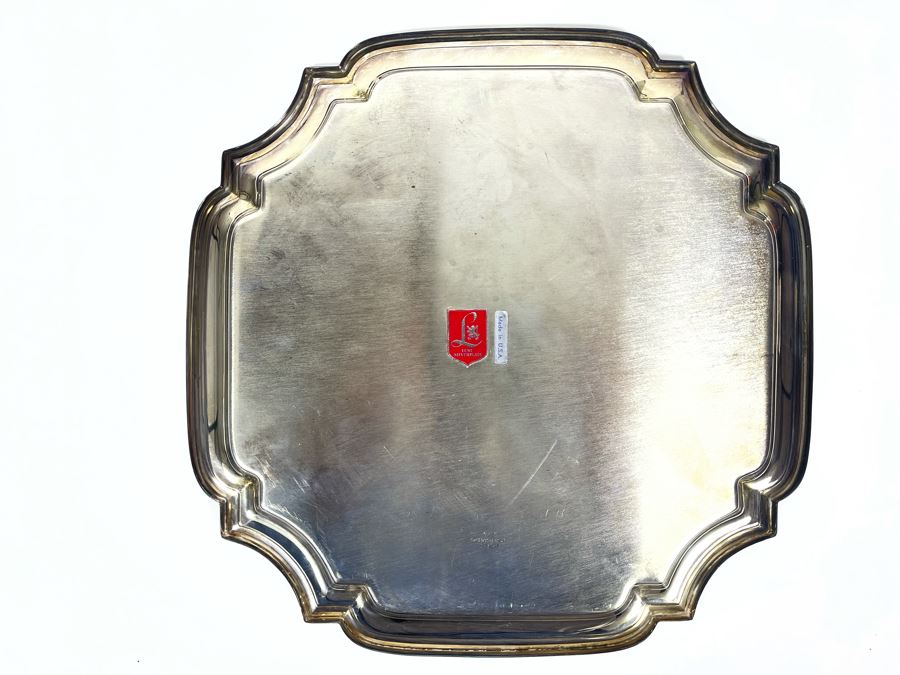 JUST ADDED - Silverplate Presentation Tray Etched To Jacquelyn M. Littlefield From The San Diego Theatre League 12W [Photo 4]