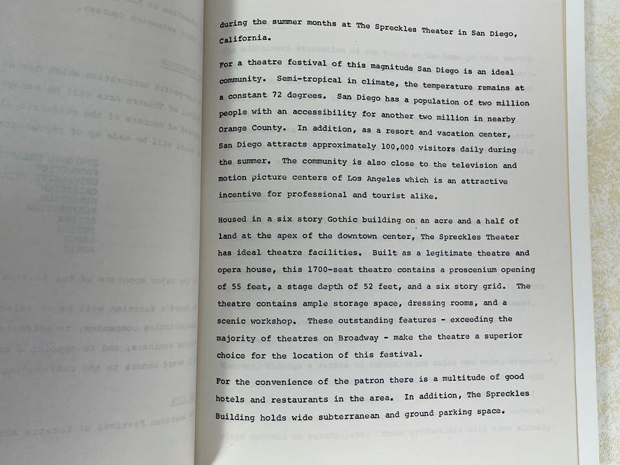 JUST ADDED - Five Copies Of The American Festival Of Theatre Arts 1776-1976 Bicentennial Promotional Documents Spreckels Hippodrome Theatre San Diego, CA [Photo 8]