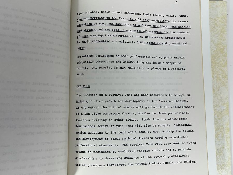 JUST ADDED - Five Copies Of The American Festival Of Theatre Arts 1776-1976 Bicentennial Promotional Documents Spreckels Hippodrome Theatre San Diego, CA [Photo 10]