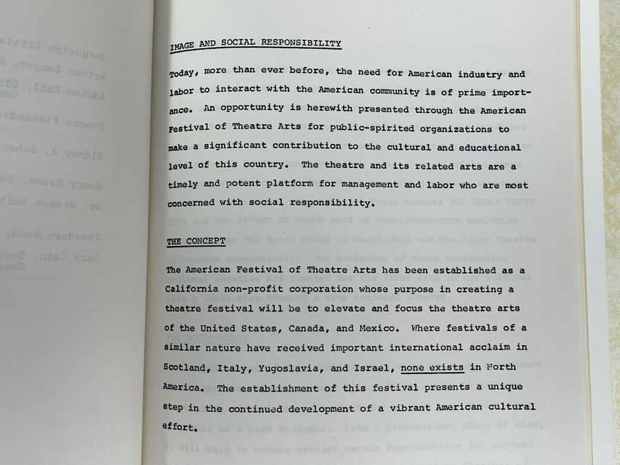 JUST ADDED - Five Copies Of The American Festival Of Theatre Arts 1776-1976 Bicentennial Promotional Documents Spreckels Hippodrome Theatre San Diego, CA [Photo 5]