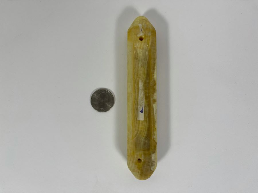JUST ADDED - Carved Stone Jewish Mezuzah Doorpost 6L X 12.5W [Photo 6]