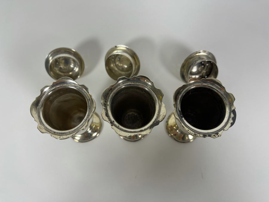 JUST ADDED - Three Sterling Silver English Shakers 141.5g [Photo 8]