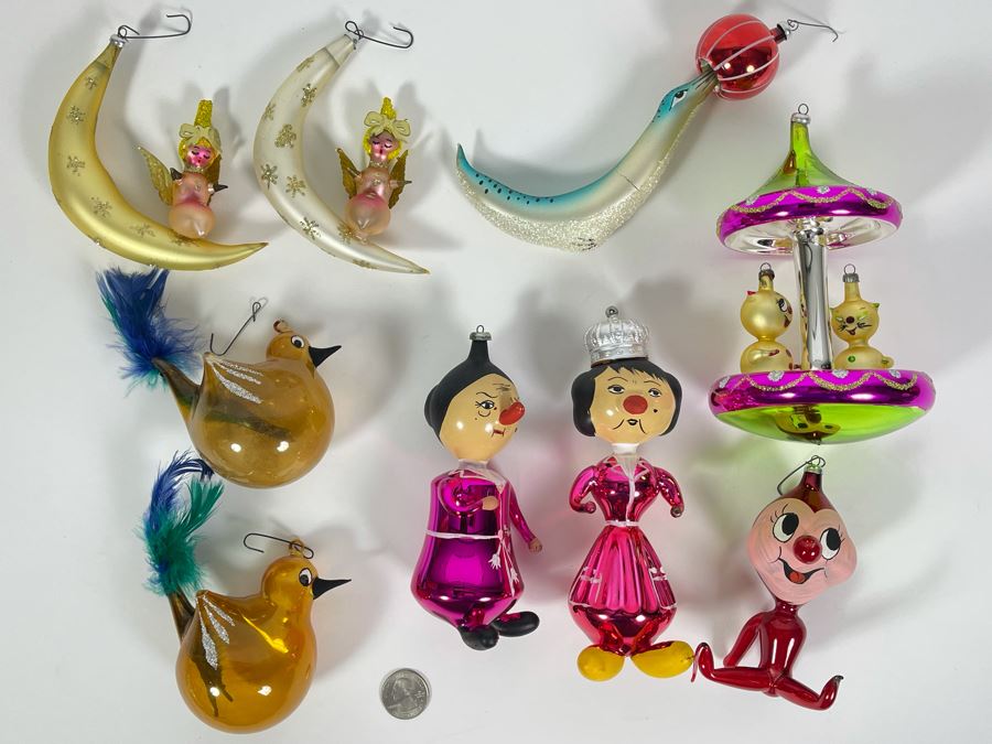 JUST ADDED - Collection Of Hand Blown Glass Christmas Ornaments [Photo 1]