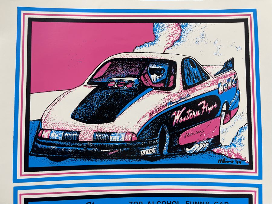 JUST ADDED - Hand Signed Mike Ross Funny Car Thunder A/P Print 14 X 22 [Photo 8]