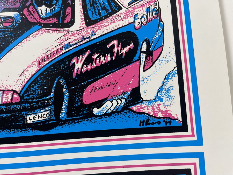 JUST ADDED - Hand Signed Mike Ross Funny Car Thunder A/P Print 14 X 22 [Photo 3]