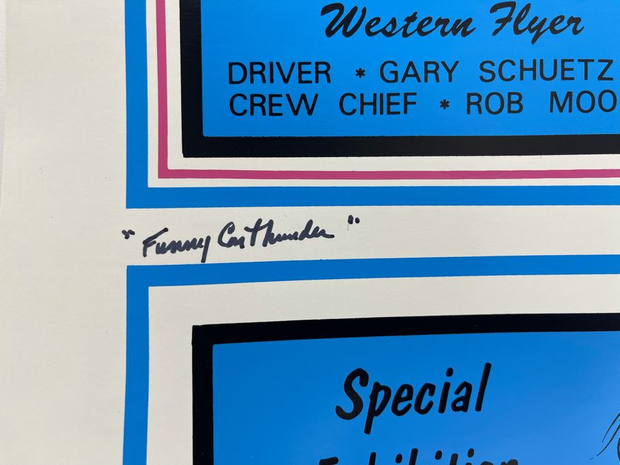 JUST ADDED - Hand Signed Mike Ross Funny Car Thunder A/P Print 14 X 22 [Photo 5]