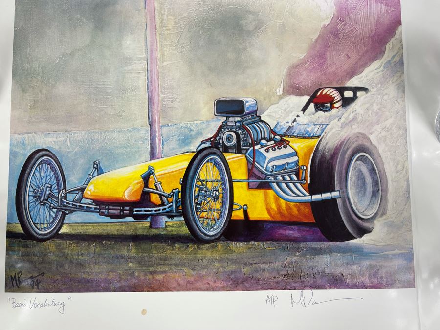 JUST ADDED - Hand Signed Mike Ross Dragster 'Basic Vocabulary' A/P Print 19 X 15 [Photo 5]