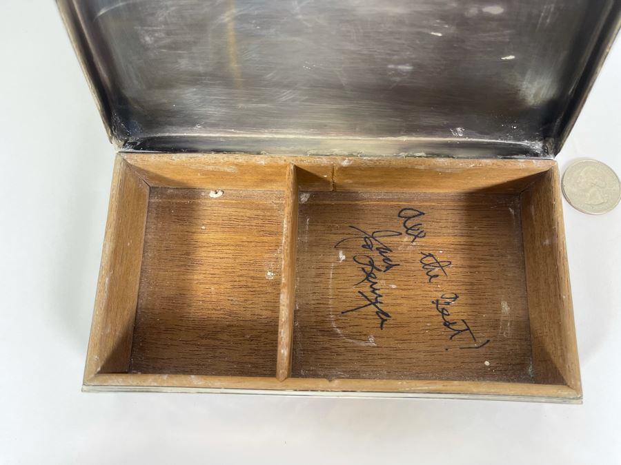 JUST ADDED - Pair Of Vintage Personalized Silverplate Boxes [Photo 7]
