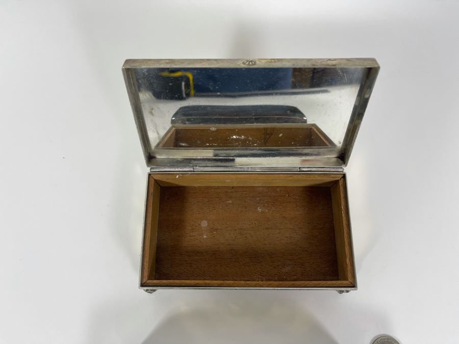 JUST ADDED - Pair Of Vintage Personalized Silverplate Boxes [Photo 5]