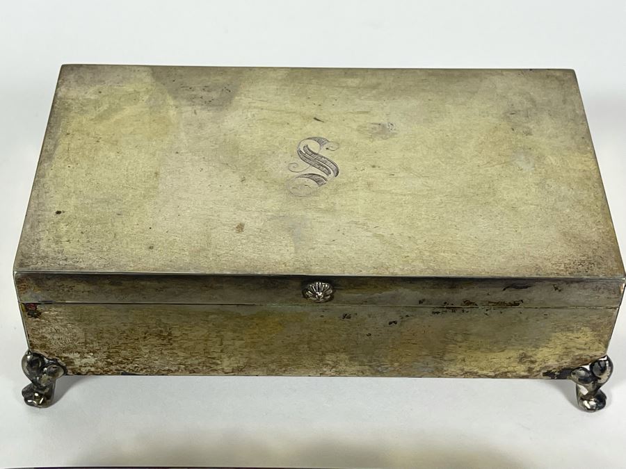 JUST ADDED - Pair Of Vintage Personalized Silverplate Boxes [Photo 4]