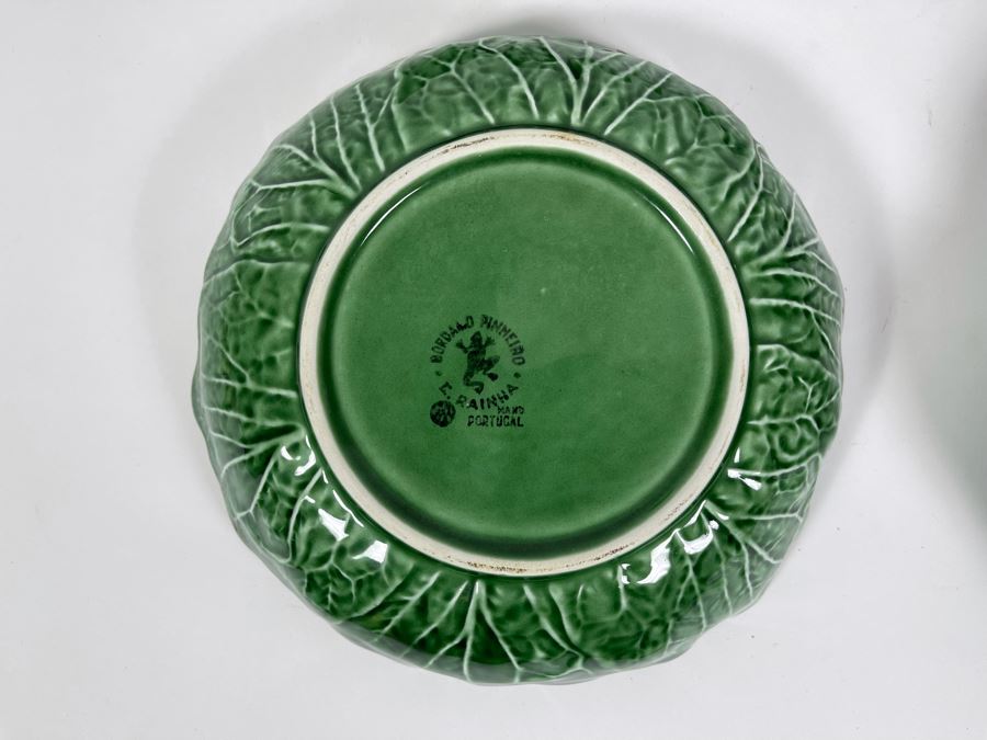 JUST ADDED - Set Of Four Bordallo Pinheiro C. Rainha Portuguese Mid-Century Modern Era Cabbage Bowls 8R [Photo 4]