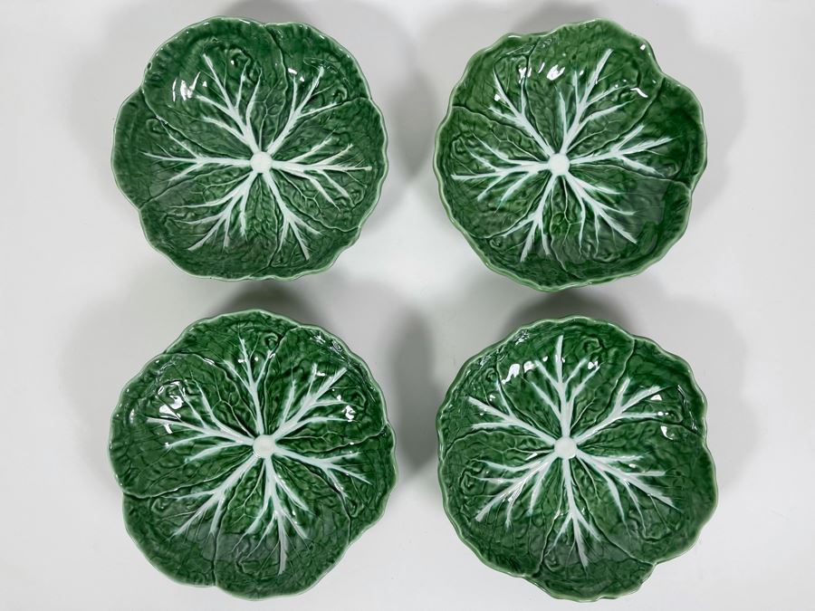 JUST ADDED - Set Of Four Bordallo Pinheiro C. Rainha Portuguese Mid-Century Modern Era Cabbage Bowls 8R [Photo 2]