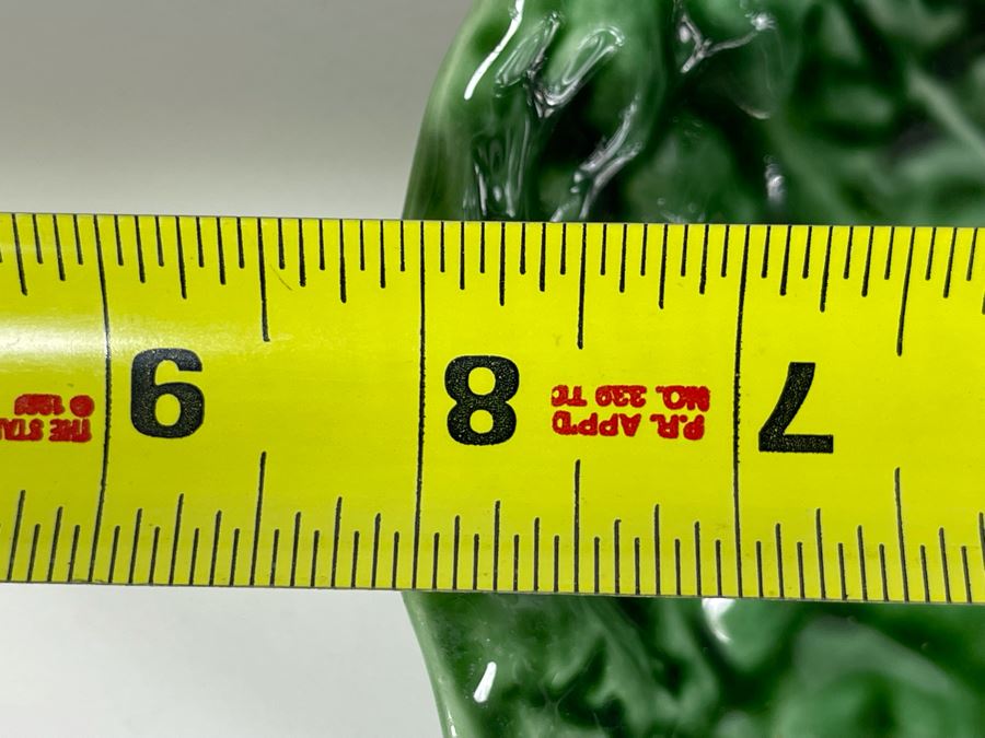 JUST ADDED - Set Of Six Vintage Secla Portugal Green Cabbage Leaf Plates 8W [Photo 9]