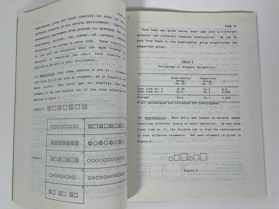 JUST ADDED - Vintage 1984 Progress Report No 2 Of The Agam Project - A Research And Curriculum Development Program In Visual Education For Kids From The Weizmann Institue Of Science Rehovot Israel Based On Artist Yaacov Agam [Photo 11]