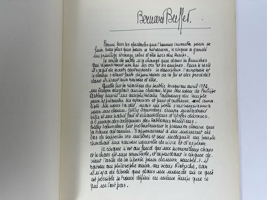 JUST ADDED - Vintage Fench Artist Book Le Cirque Par Bernard Buffet Art et Style [Photo 3]