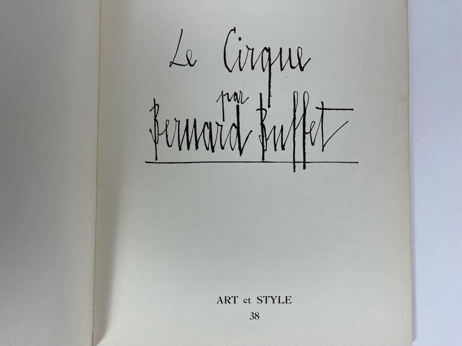 JUST ADDED - Vintage Fench Artist Book Le Cirque Par Bernard Buffet Art et Style [Photo 2]