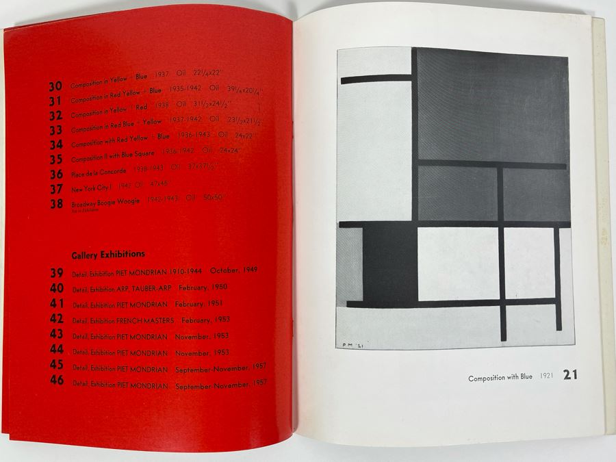 JUST ADDED - Vintage 1960 Sidney Janis Art Gallery NY Book Featuring Jean Arp And Piet Mondrian [Photo 10]