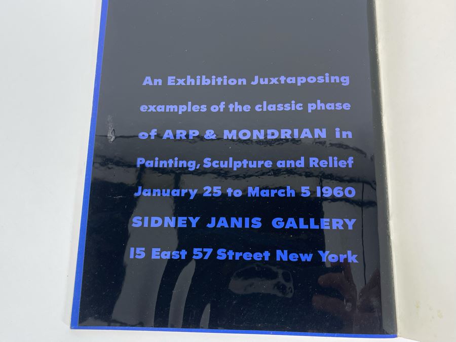 JUST ADDED - Vintage 1960 Sidney Janis Art Gallery NY Book Featuring Jean Arp And Piet Mondrian [Photo 12]