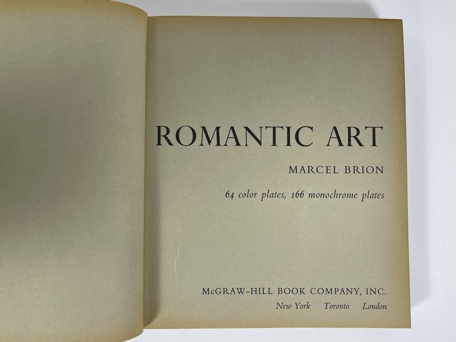 JUST ADDED - 1960 Large Romantic Art Book By Marcel Brion 64 Color Plates  11.5 X 13.5 [Photo 3]