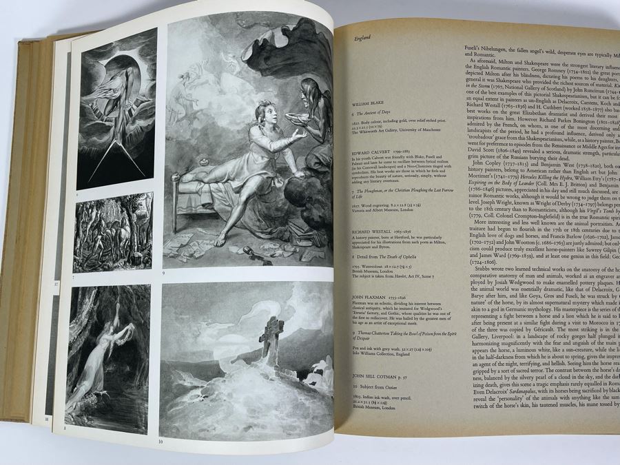 JUST ADDED - 1960 Large Romantic Art Book By Marcel Brion 64 Color Plates  11.5 X 13.5 [Photo 8]