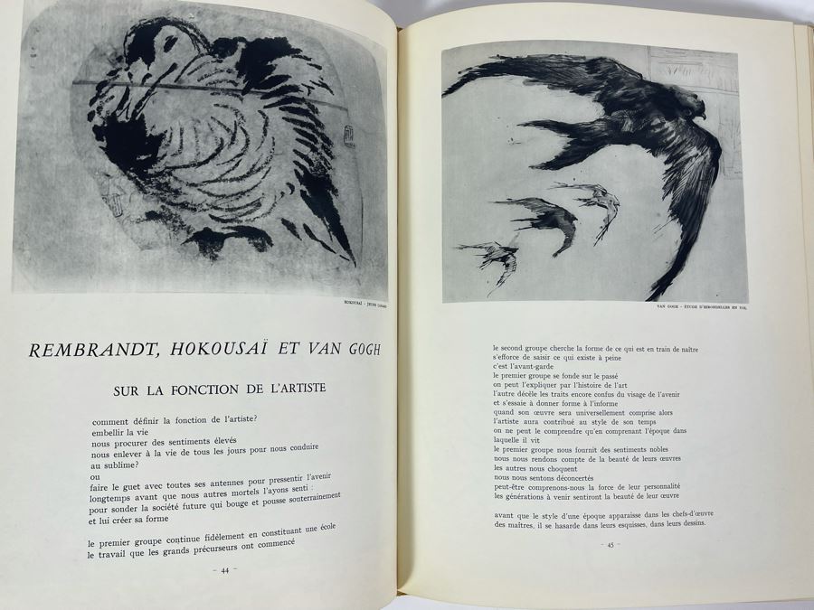 JUST ADDED - COMPLETE Scarce 1959 French Art Book With Supplemental English Translation - Moods And Movements In Art Edited By Verve Book Reynal & Company New York Estimate $500-$2,000+ [Photo 16]