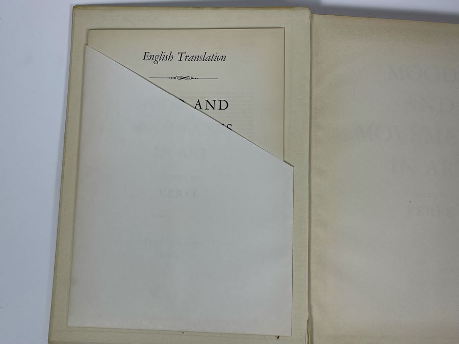 JUST ADDED - COMPLETE Scarce 1959 French Art Book With Supplemental English Translation - Moods And Movements In Art Edited By Verve Book Reynal & Company New York Estimate $500-$2,000+ [Photo 6]