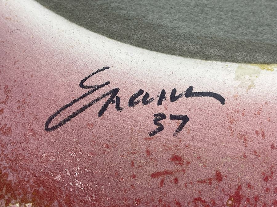 Just Added - Large Signed Tony Evans Raku Pottery Centerpiece Sculpture Bowl 19W X 10H [Photo 11]