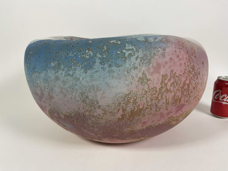 Just Added - Large Signed Tony Evans Raku Pottery Centerpiece Sculpture Bowl 19W X 10H [Photo 8]
